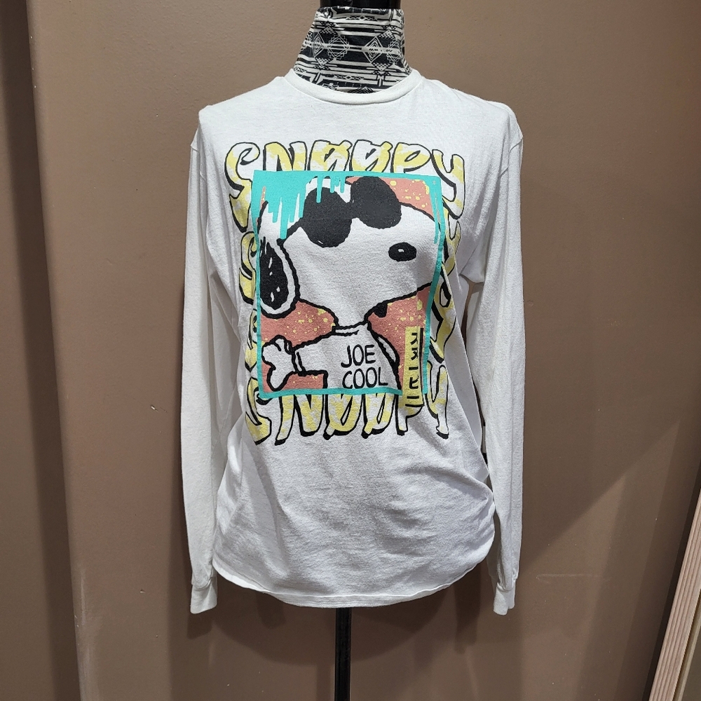 Snoopy Joe Cool Peanuts long sleeve White shirt